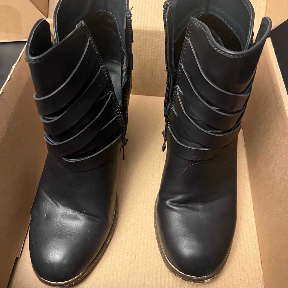 Navy Blue ankle boots